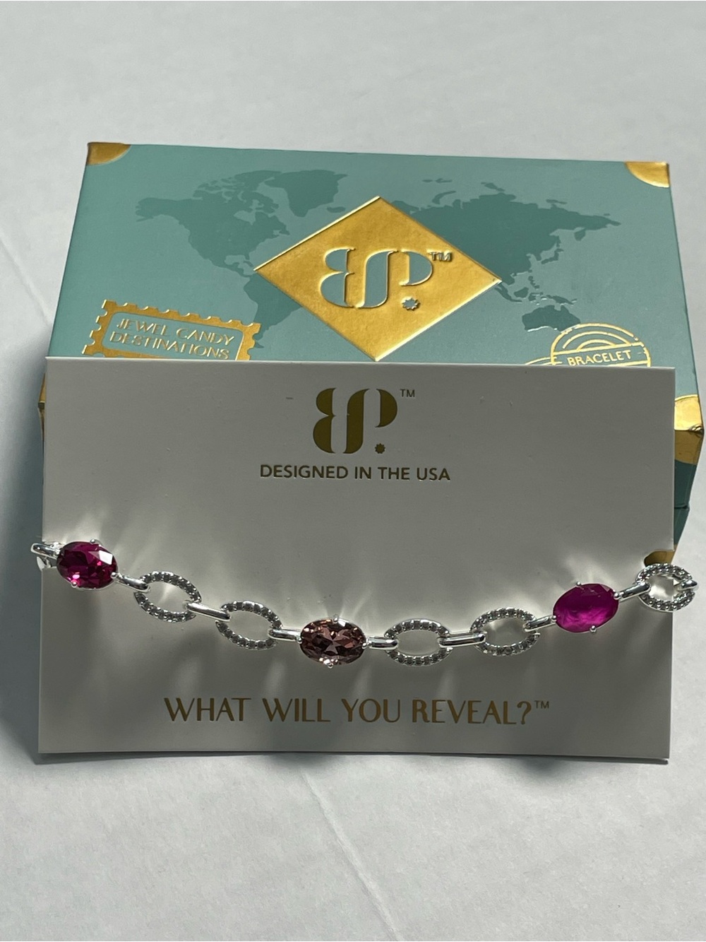Bomb Party Jewel Candy Bracelet - BR34590 Endless Destinations - Rio Heat, Pinks